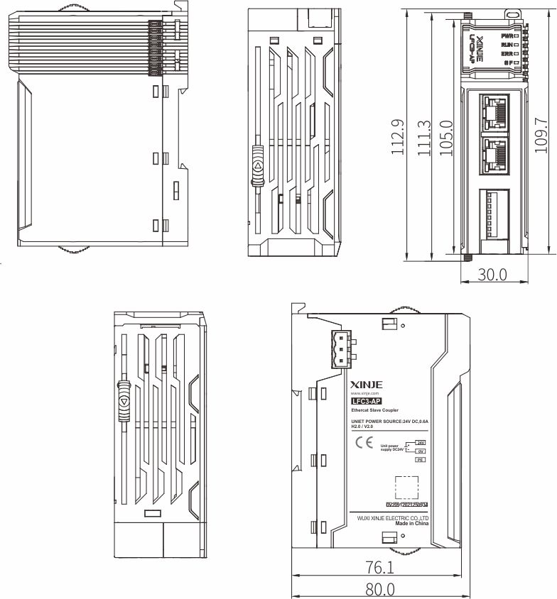 Размеры модуля LFC3-AP Размеры модуля LFC3-AP