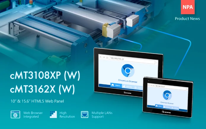 Панели со встроенным web-браузером cMT3108XP (W) и cMT3162X (W)