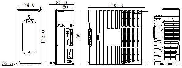 Размеры привода DS5L-PTA